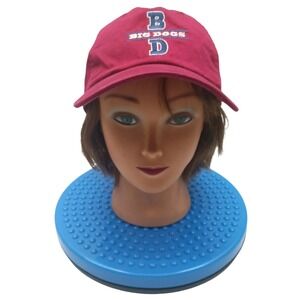 Big Dog Hat Cap Adult Blue Strap Back Maroon Run With The Big Dogs‎ Embroidered